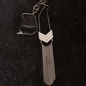 Lane Bryant Silver Rope 3 Arrow Necklace